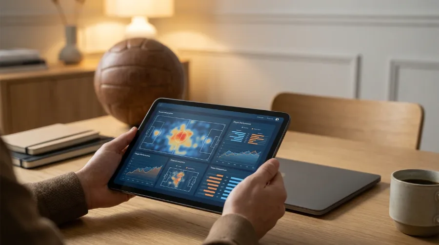 Sportwetten-Analyse mit Tablet und Fussball-Statistiken zur WM 2026
