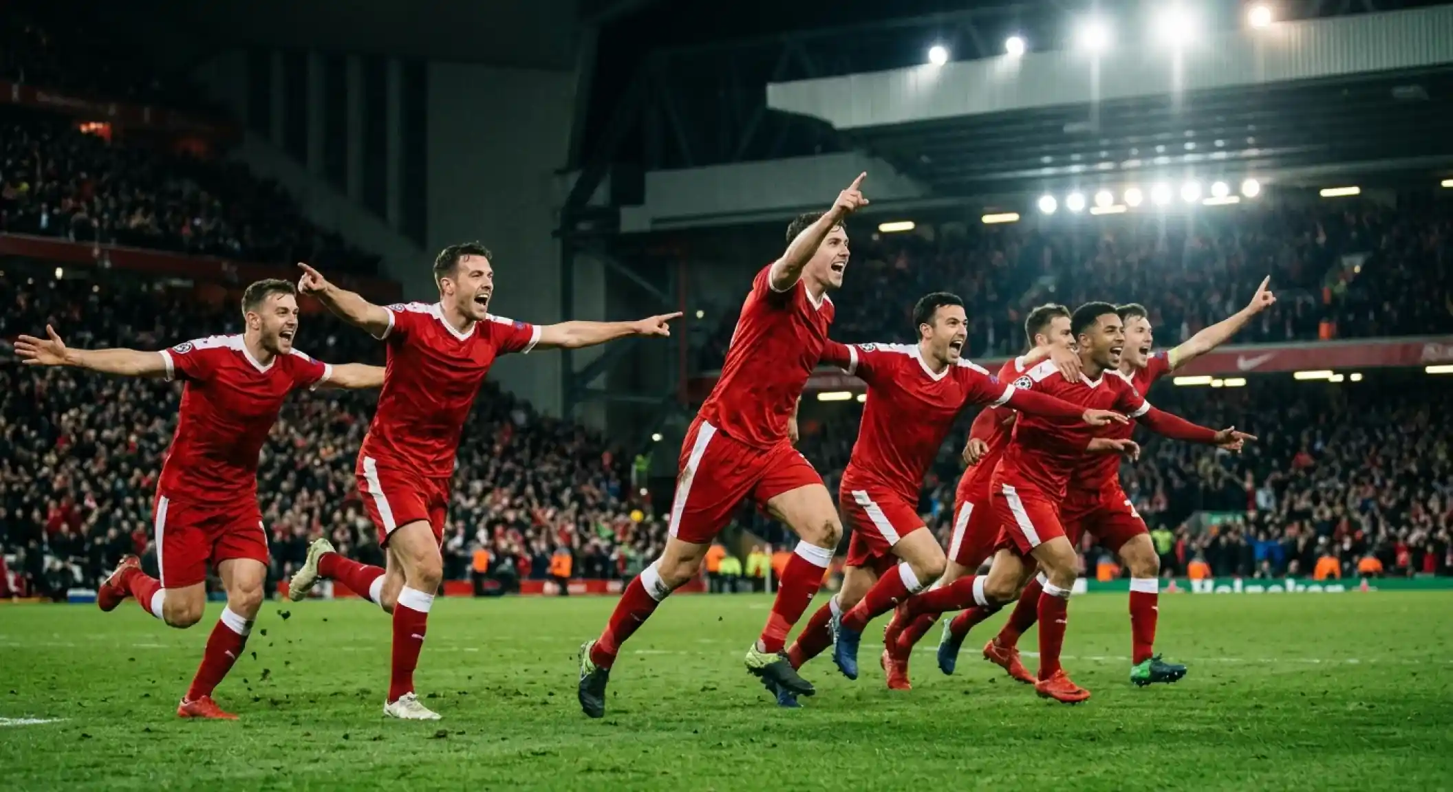 Schweizer Nationalspieler bejubeln den Einzug ins Viertelfinale